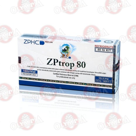 ZPTROP HGH 80 IU 5 X16IU VIAL ZPHC Zhengzhou Pharmaceutical Co.